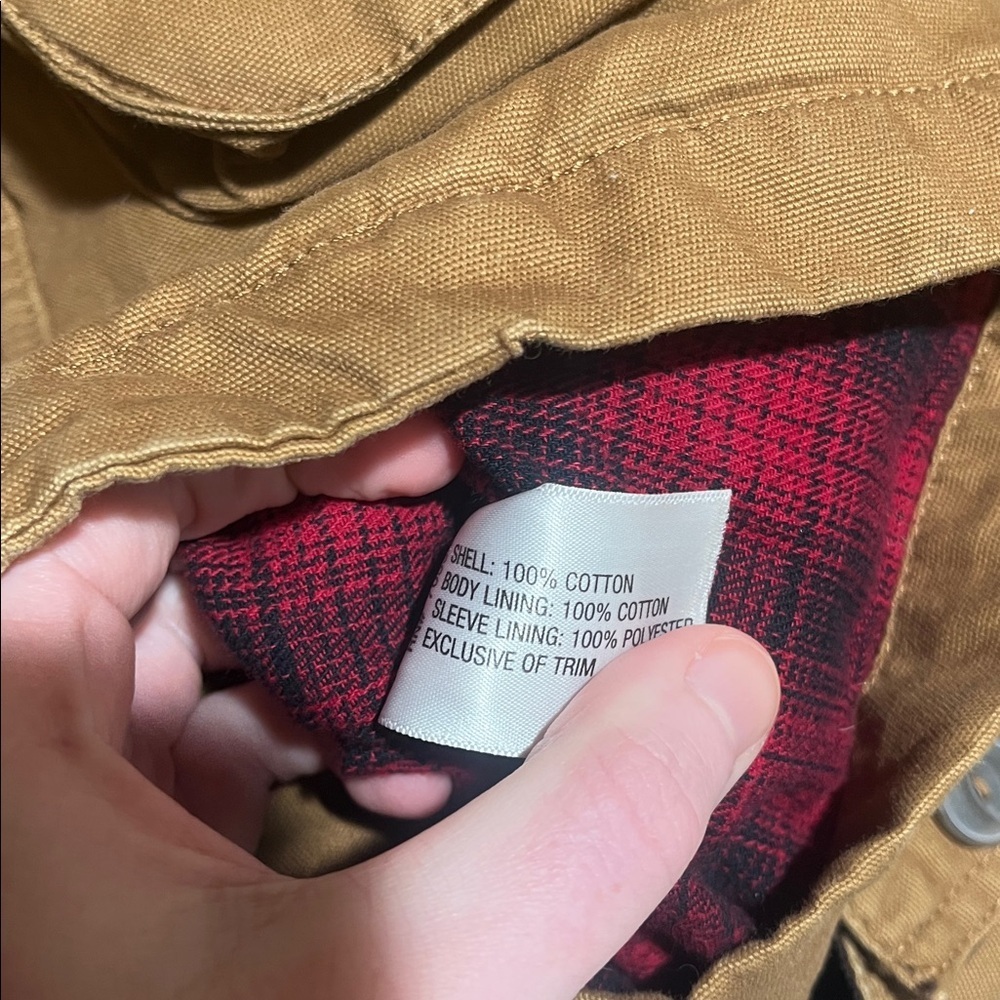 ORVIS FLANNEL LINED VINTAGE BARN CHORE JACKET MENS LARGE WOMENS XL - Picture 5 of 8